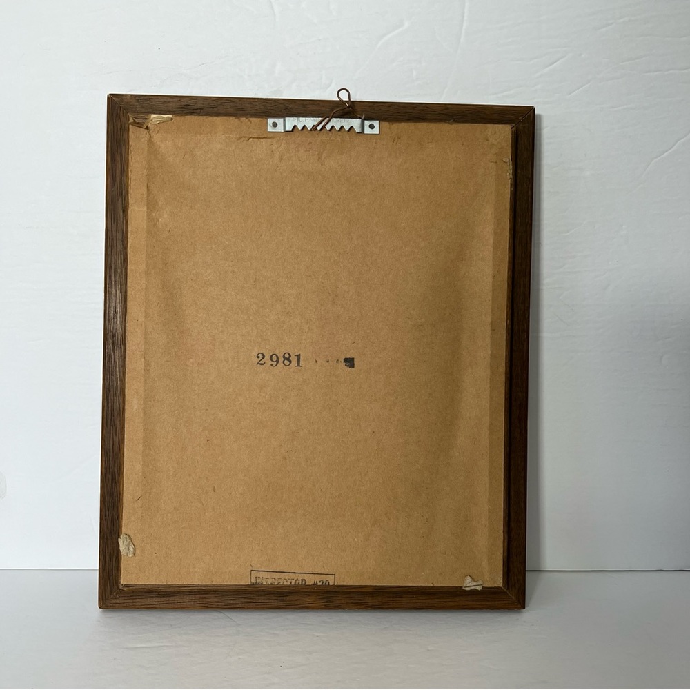 VTG Ingwerson Framed "Gary" Reofect Textrued Oil Reproduction 12" x 10" Nursery - Picture 7 of 10